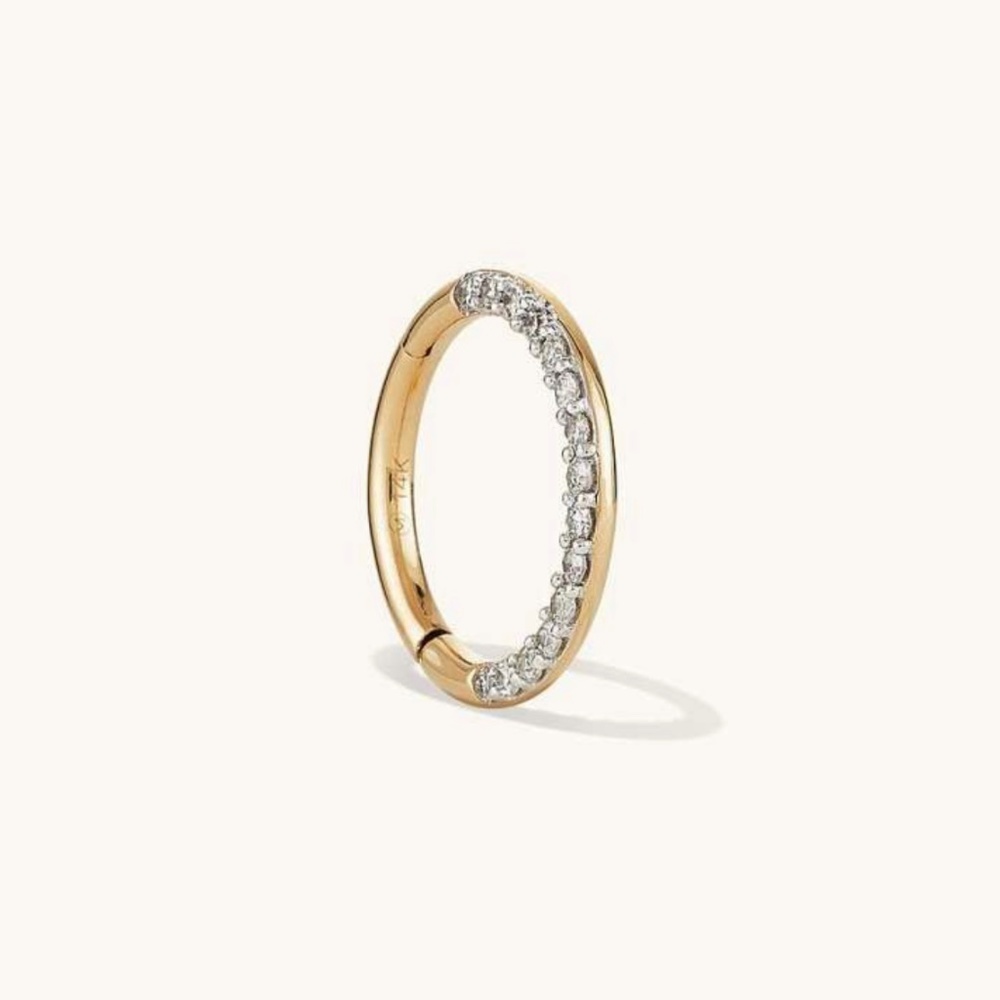 Mejuri: Cartilage Diamond Mini Hoop - Picture 1 of 5